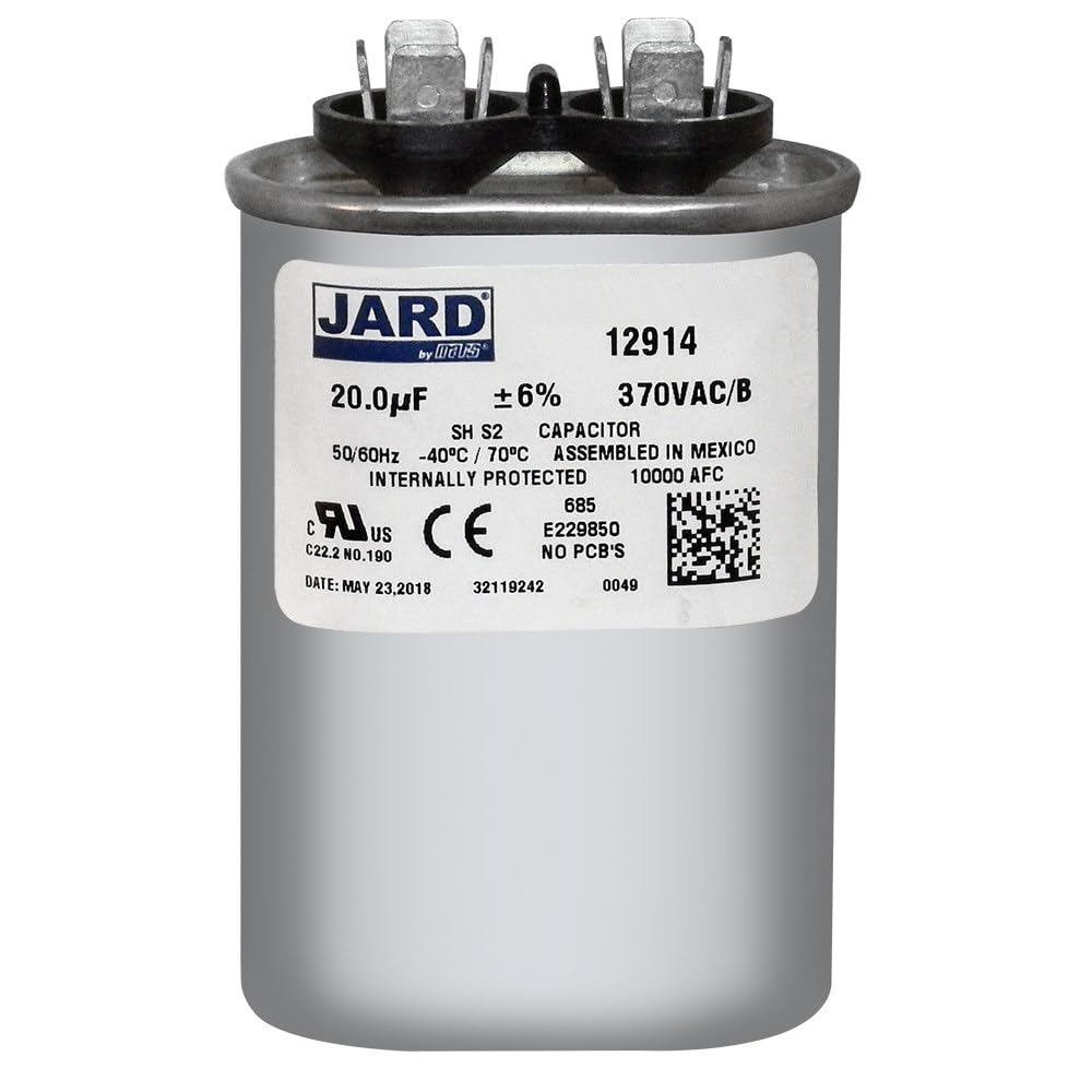 Motor Run Capacitor 20 mfd 370V VAC Volt 20uf Oval-image-46