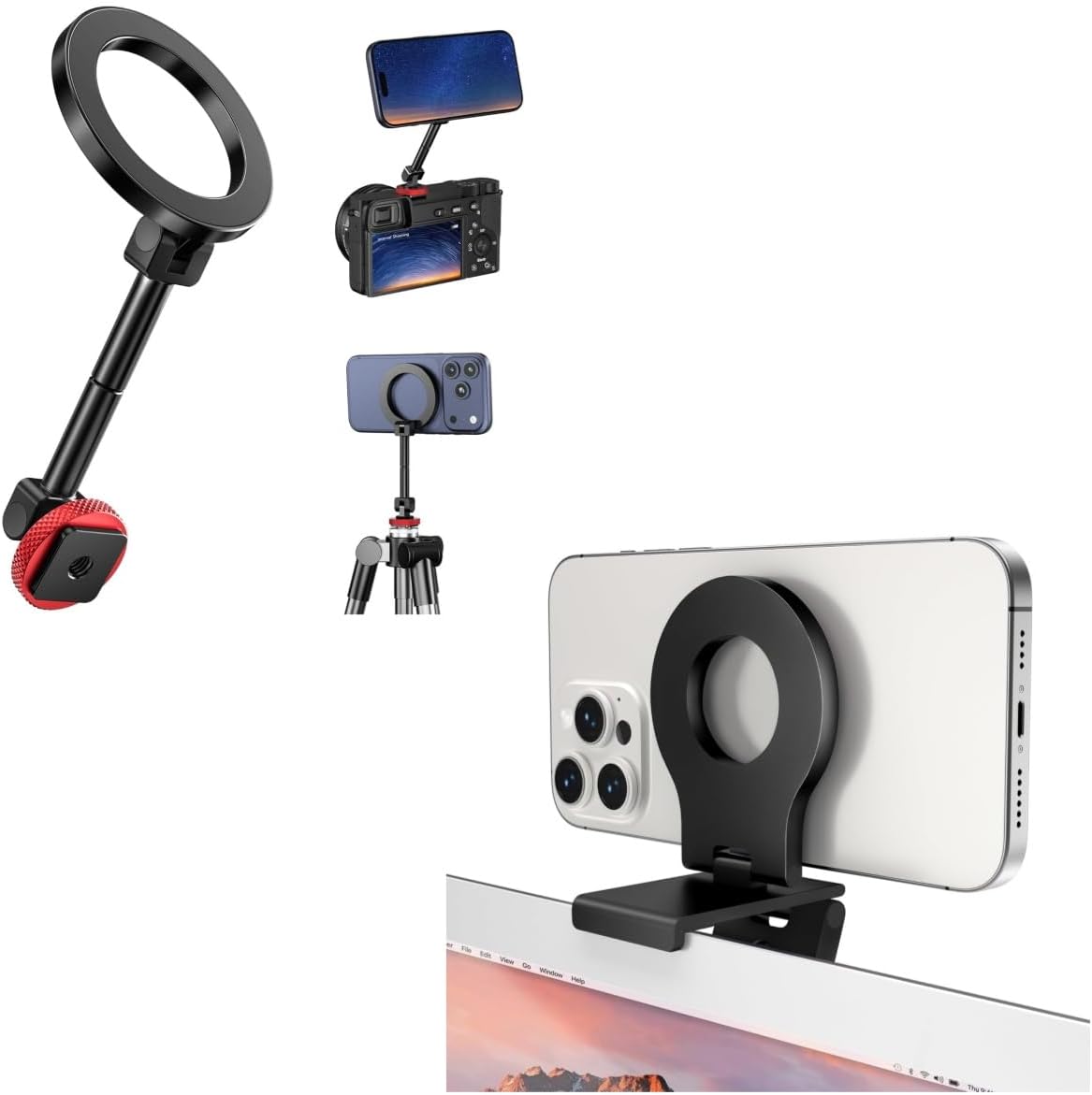 Itramax Magnetic Cold Shoe Phone Mount & Continuity Camera Monitor Mount