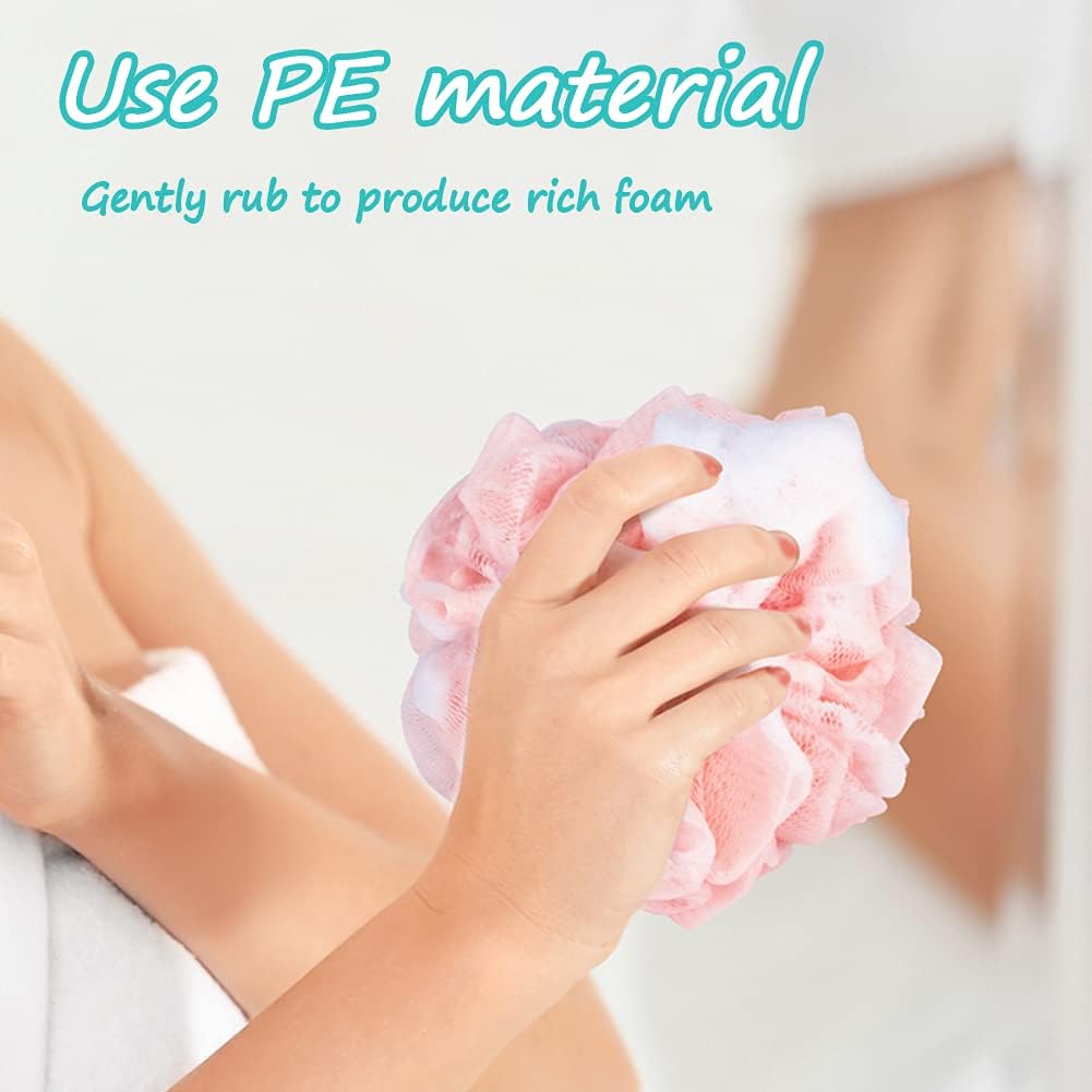 10 Pcs Mesh Loofah Sponges,Colorful Bath Shower Sponge,Small Soft Pouf Shower Ball for Body Scrubber,Exfoliate,Kids,Women,Men : Beauty & Personal Care