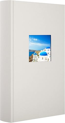 Miniatura 1 de Álbum de fotos de lino de 4 x 6 con capacidad para 408 bolsillos negros deslizantes, cubierta de tela, álbumes de fotos pequeños para boda,