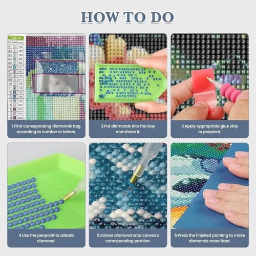 Diamond painting Sainte Mère pour un salon zen : kit grand format 5D DIY - 4