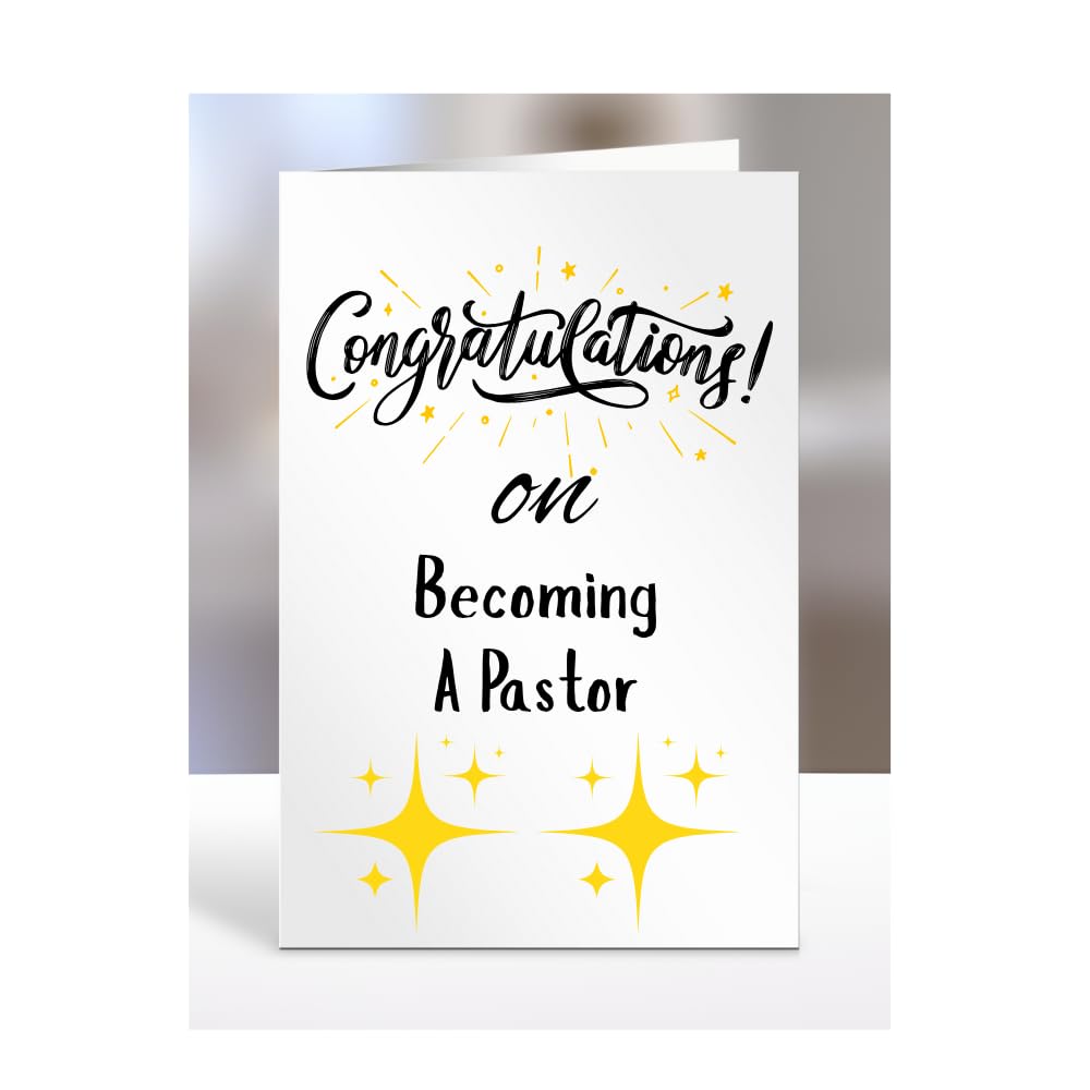 Congratulations on Becoming a pastor Card, Gifts for Men or Women, Presents for Christmas, Greetings Card, Him, Her, Female, Male, A5-113_37 โ image 1
