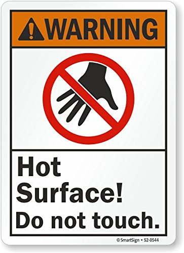 Panneau en aluminium rigide et lisible pour haute température SmartSign de 17,8 x 25,4 cm