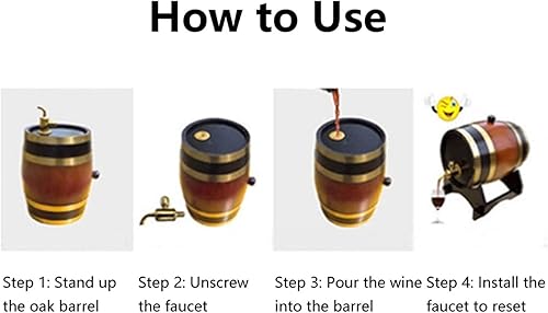 Miniatura 7 de Barril de vino de madera de 3 litros, almacenamiento de vino tinto, brandy, whisky, barril de tequila, decoración del hogar, barril de