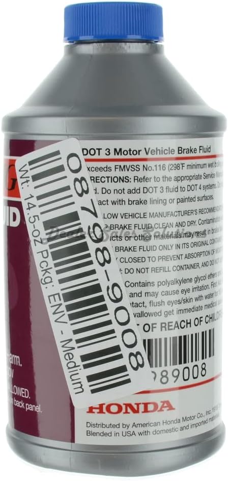 Genuine Honda 08798-9008 Brake Fluid Dot 3