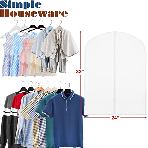 Simple Houseware 32-Inch Translucent Garment Bags with Zipper, 10 Pack by Simple Houseware - Used condition - Image 5