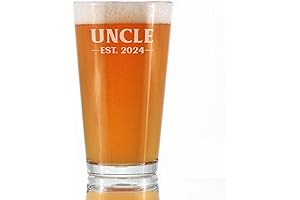 Uncle Established 2024 First Time Uncle Pint Glass