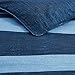 Nautica - King Comforter Set, Reversible Cotton Bedding with Matching Shams, Medium-Weight for All Seasons, Oeko-Tex Certified (Longpoint Blue)