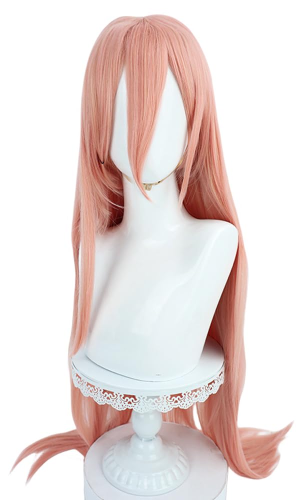 Chainsa Man Power Cosplay Wig Hair Role Play Halloween Costume Party Wigs + Wig Cap