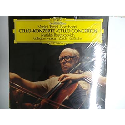 AA.VV.: Cello Concertos (Vivaldi, Tartini, Boccherini -- Mstislav Rostropovich (violoncello), Collegium Musicum Zurich, Saxher P. -- Deutsche Grammophon (1978) Printed in GermanyDGG 2530974