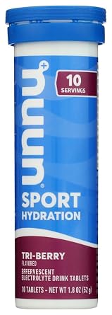 Nuun Active Tri-Berry Electrolyte Enhanced Drink Tablets 3-Pack of 10 Tablets