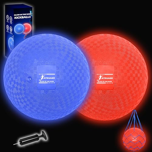 FATEUAER 8.5 Inch Light up Kickball Set, Dodgeballs 2...
