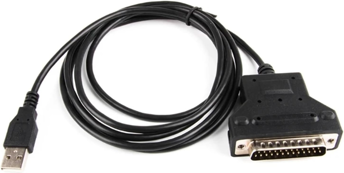 USB to DB25 25Pin RS232 Connector Cable for Vintaged Printing Devices and Industrial Equipment Fast Speed Transfer