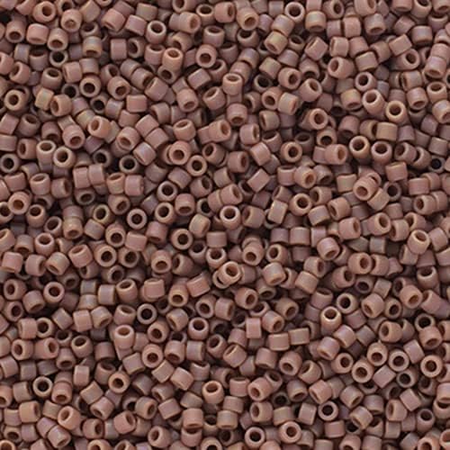 Miyuki Delica 11/0 - Frosted Glazed Rainbow Light Rose Matte AB DB2305 - 250gms Bag of Japanese Glass Beads Bulk Bag of Japanese Glass Beads