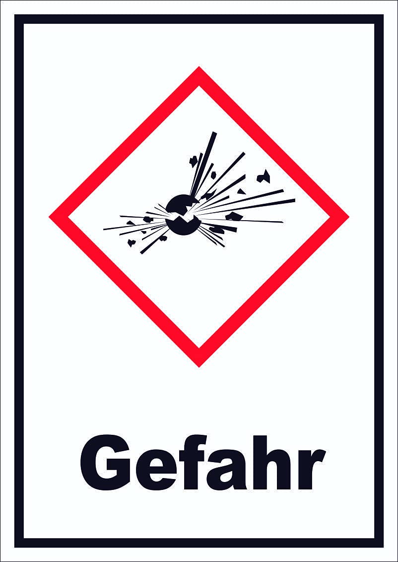 A4 Aufkleber-Set „Gefahr Explosionsfähige Atmosphäre“ – Selbstklebend, C64 – Ideal Für Werkstatt & Labor