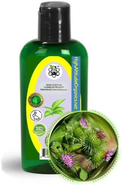 2oz (60ml) Burdock Oil Extract (Root and Leaf) - Burdock (Arctium Lappa) Root and Leaf Oil Extract for Skin, Scalp, Hair - Natural Organic Ingredients - Antioxidant, Antiaging