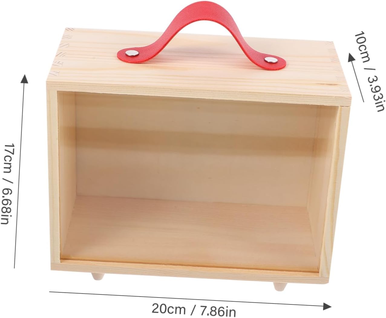 Wooden Storage Box with Transparent Lid Handle Decorative Gift Box for Jewelry Lipsticks Small Items Elegant Reusable Container for Any Occasion