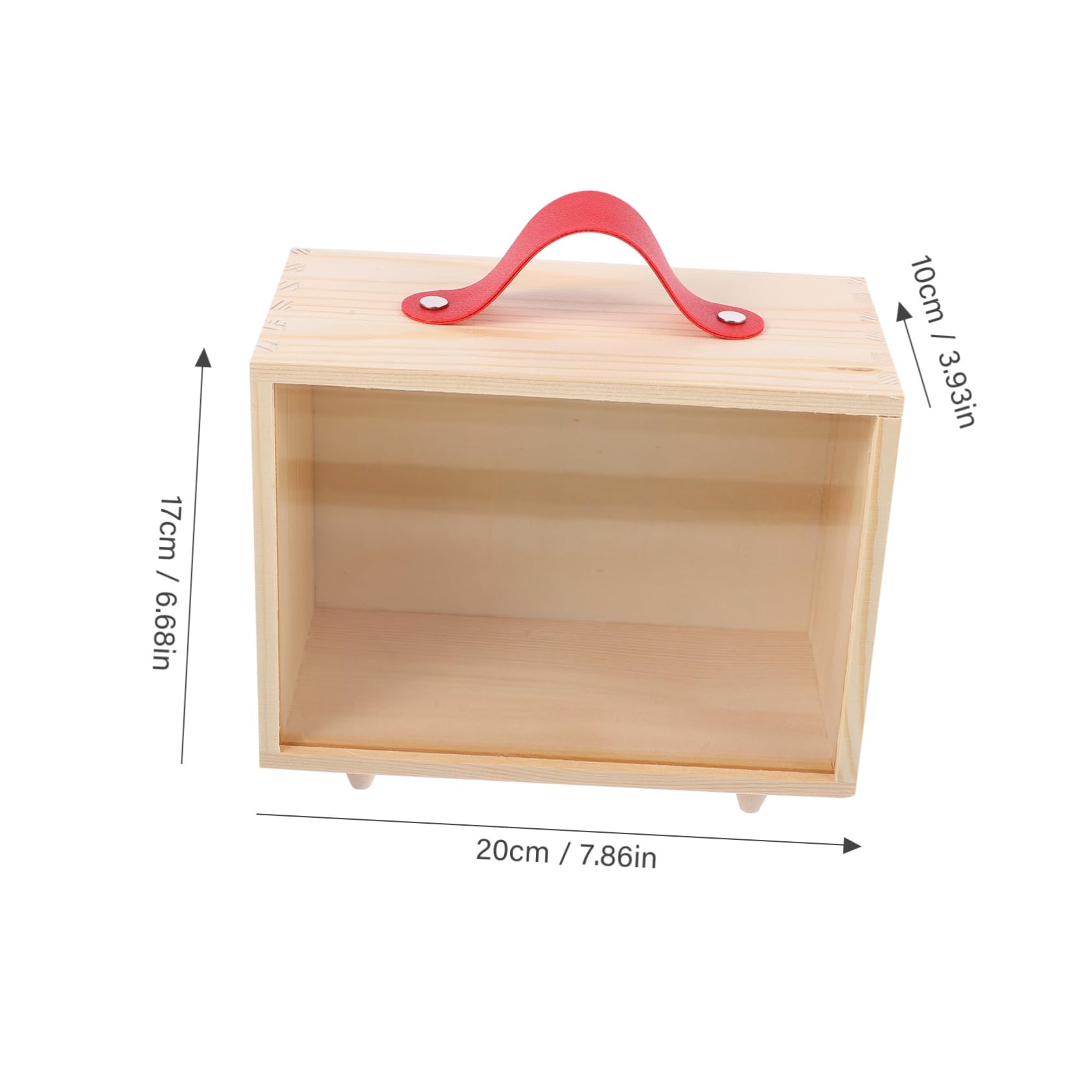 HOOTNEE Wooden Storage Box with Clear Window Portable Decorative Packaging Box for Wedding and Valentine Day Elegant Design for Jewelry