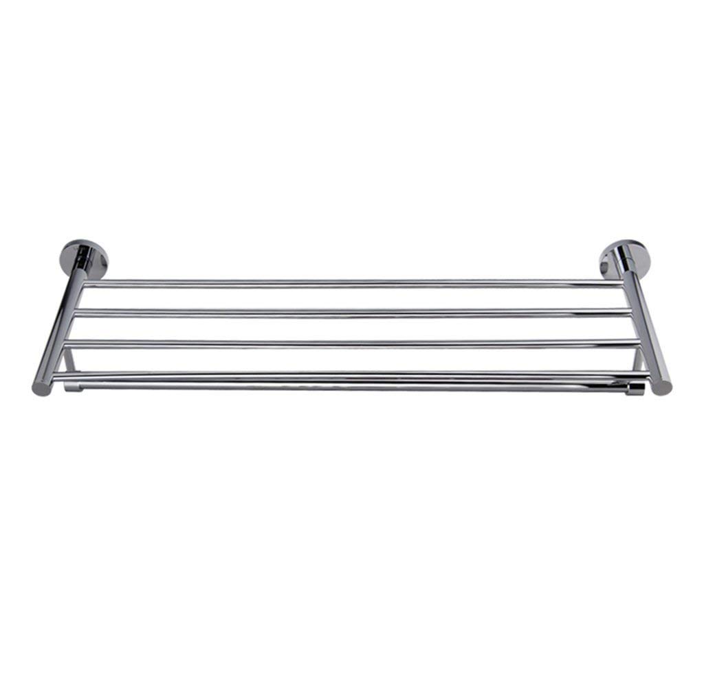 Porte-serviettes en laiton chromé haut de gamme pour rangement mural de salle de bain luxe