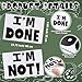 Xuhal 2 Pcs 2026 Graduation Photo Booth Signs Funny Graduation Decorations I'm Done and I'm Not Sibling Signs Class of 2026 Photo Prop Banner for First Last Day of Kindergarten Senior Grad Party Decor
