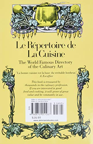 Le Repertoire de La Cuisine: The World Renowned Classic Used by the Experts