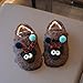 IWIHMIV Baby Girl Loafers Comfortable Indoor Infant Warm Walking Shoes Lightweight Warm Fleece Lined Shoes（Brown，18 Months