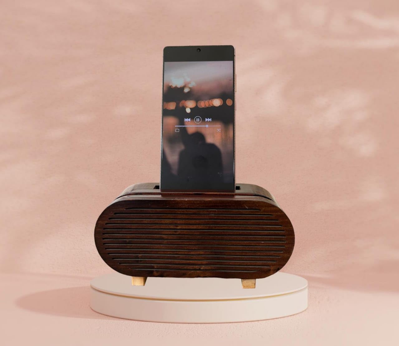 Angira handicrafts Wooden Amplifier with Mobile Stand/Multifunctional Mobile Phone Holder, Natural Physical Amplification AHS-A016-image-46