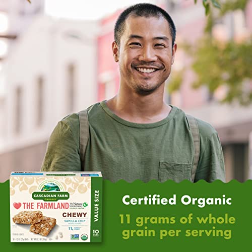 Cascadian Farm Organic Vanilla Chip Chewy Granola Bars, Value Size, 10 Bars, 12.3 Oz. #TOP2