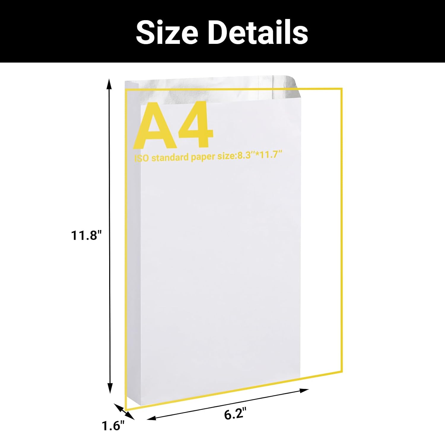 EUSOAR Foil Sandwich Bags - 100pcs 6.2"x11.8"x1.6" White Hamburger Wrappers, Hot Dog Bags, Disposable Food Storage for Hot Food, Bakery Cookies, Treats, Snack, BBQ Take-out