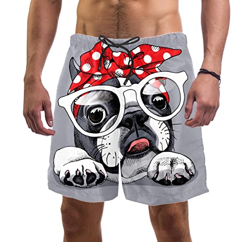 Short de bain homme chien mignon Yuzheng parfait pour vos journées de plage