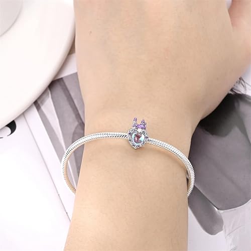 Miniatura 5 de Parmuz Dijes de plata de ley 925 para pulseras y collares, cruz dorada, mariposa, estrella, luna, lindo gato, perro, mal de ojo, pulsera