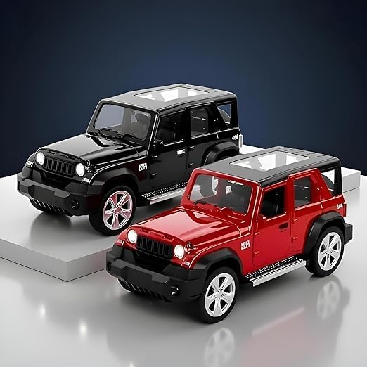 Image of Royals hub Mahindra Thar Roxx Jeep SUV Car 1:28 Scale Model Car Exclusive Alloy Metal Pull Back Die-cast Diecast Metal Pullback Toy Openable Doors & Light Music Best Gifts Kids【Colors as Per Stock 】