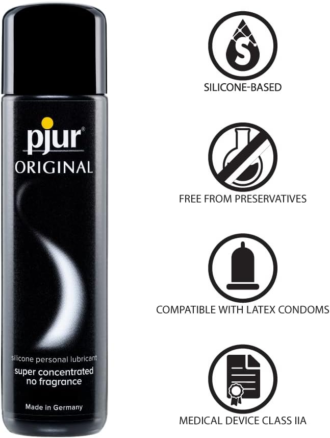 Pjur Original Super Concentrated Silicone Personal Lubricant 8.5 fl oz & Pjur Original Silicone Personal Lubricant 1.02 fl oz - Couples Sex Toys Bundle