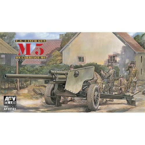 AFV Club 35181 Model Kit U S 3 inchM5 on Carriage M6