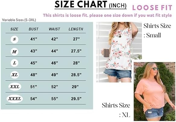 Womens Oversized Tops Crew Neck Short Sleeve T Shirts Loose fit Tunic… - Image 6