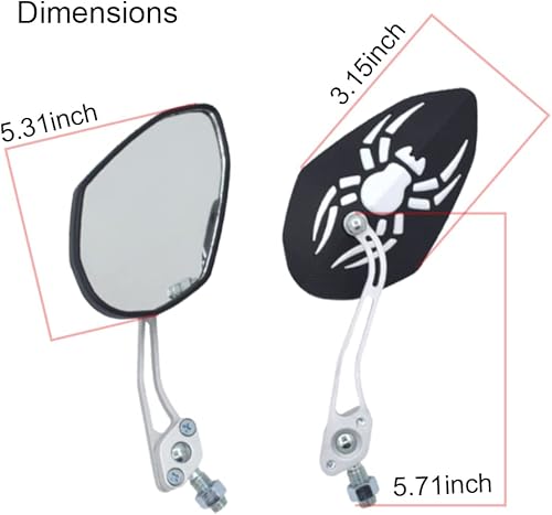 Miniatura 2 de Espejos de bicicleta Espejo retrovisor para manillar, espejo lateral de bicicleta de montaje en extremo ajustable para manillar, espejos de ciclismo