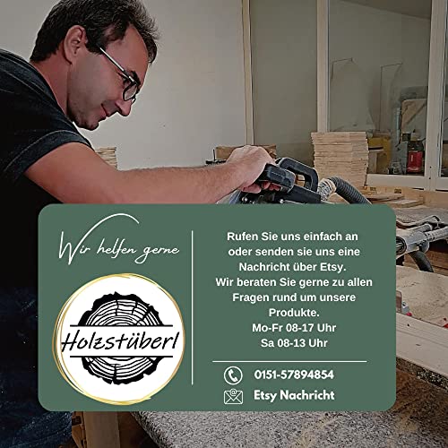 Holz Deko Schild Willkommen mit Wunschname, Blumenkasten und Laterne (Glaslaterne) (B8)