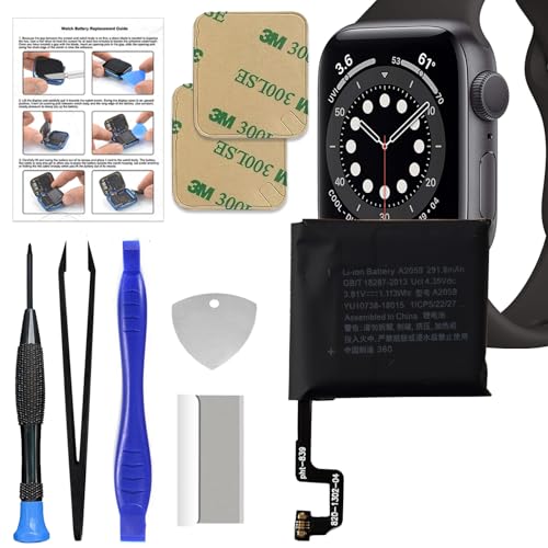 Replacement Battery Kit Compatible with Apple Watch Series 4 44mm A2059, with Tools, Manual, Tape