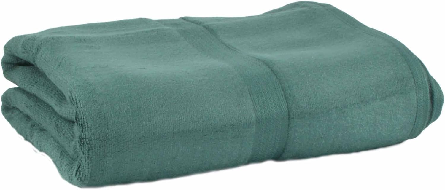 Soft Midweight Bath Sheet - 70% Bamboo Rayon 30% Cotton 535 GSM - Pine Green - 2 Units