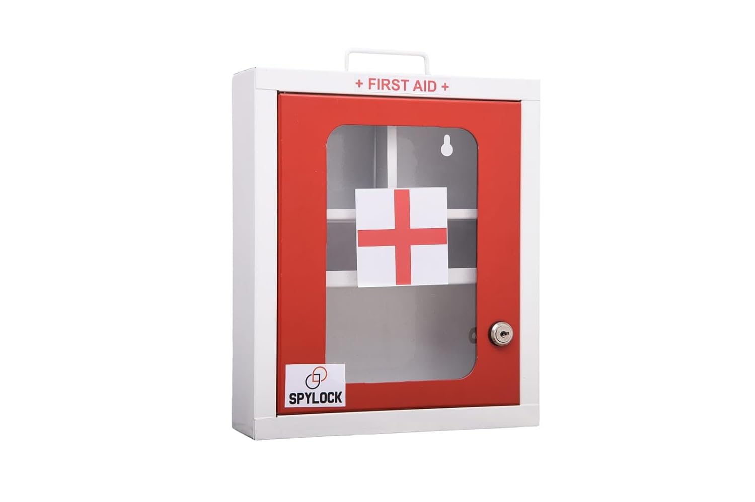 ROVERTR Large Metal First Aid Box – Wall Mountable Emergency Medical Kit with Multi-Partition Storage, Transparent Acrylic...