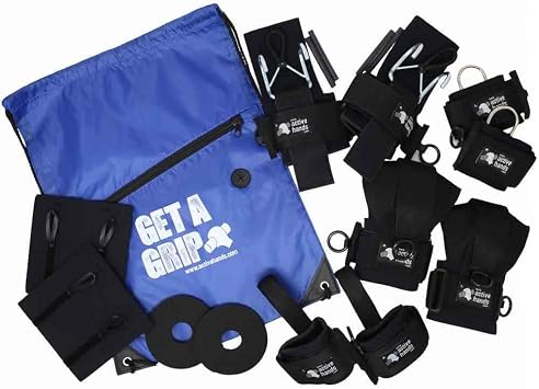 active hands Gym Pack Deluxe - Weightlifting Gripping Aids - for Reduced Hand Function