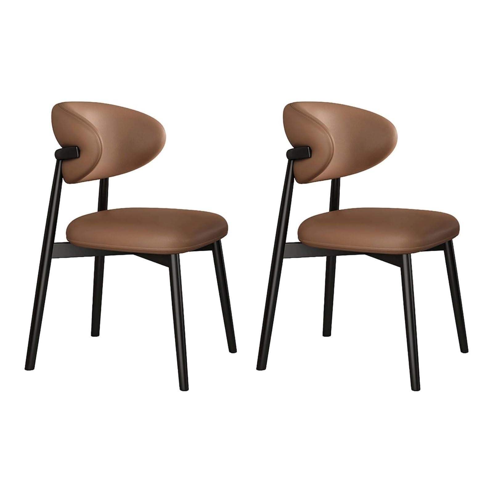 Chaise de salle à manger confortable lot de 2 en cuir pour éliminer le mal de dos