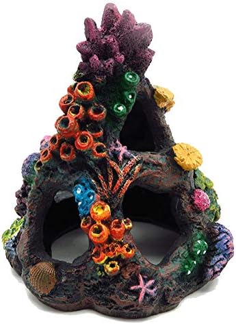 Tutuziyyy Aquarium Volcanic Coral Stone Aquarium Landscape Decoration Painted Coral Reef Ornament