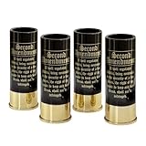 MyGiftHub 12 Gauge shot glasses- Set of 4 Novelty Gag shots with 2nd Amendment-Novelty Gag Gift for Mens-Make Every Xmas/Birthday/National Day Special
