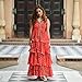 Elina fashion Womens Georgette Indian Flared Salwar Suit With Sharara Bandhani Print Work Without Dupatta|Ready To Wear