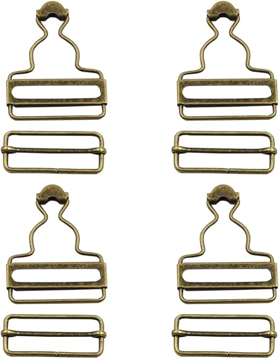 Milisten 4pcs overall buckle replacement Suspender Buckle