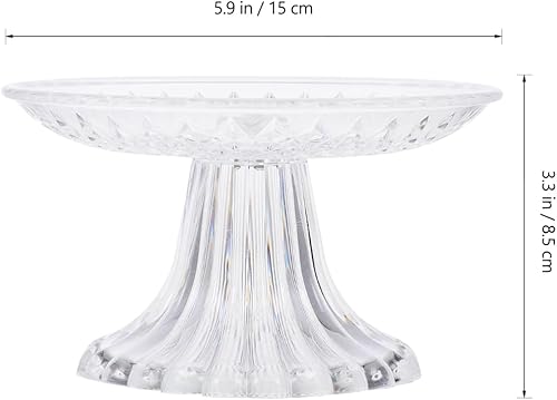 Miniatura 4 de Alipis Juego de platos acrílicos para tartas de frutas, bandejas para galletas con tapas, bandeja para servir con chips de inmersión, soporte para