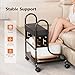 OmySalon Pedicure Cart Foot Bath Trolley, Adjustable Height Salon Trolley with PU Cushion, Portable Nail Esthetician Cart for Manicure & Foot Massage, Beauty Spa Supplies with Locking Wheels (Black)