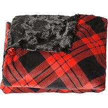 Camp Casual Throw Blanket for Camping - Plush Reversible Camping Blanket for Indoor & Outdoor Settings - Machine Washable Soft Blanket - 100% Polyester Cozy Blanket with Retro-Inspired Patterns