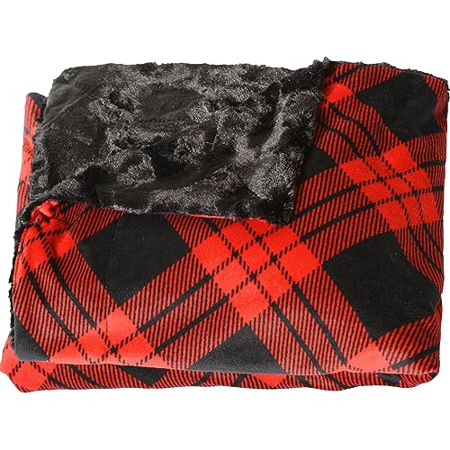 Camp Casual Throw Blanket for Camping - Plush Reversible Camping